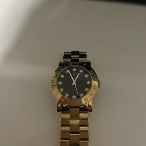 Marc Jacobs Black and Gold Watch